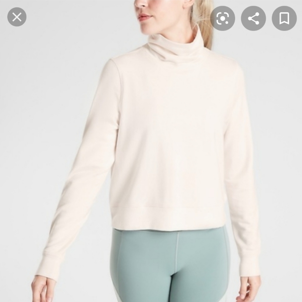 Athleta Funnel Neck Crop Sweatshirt